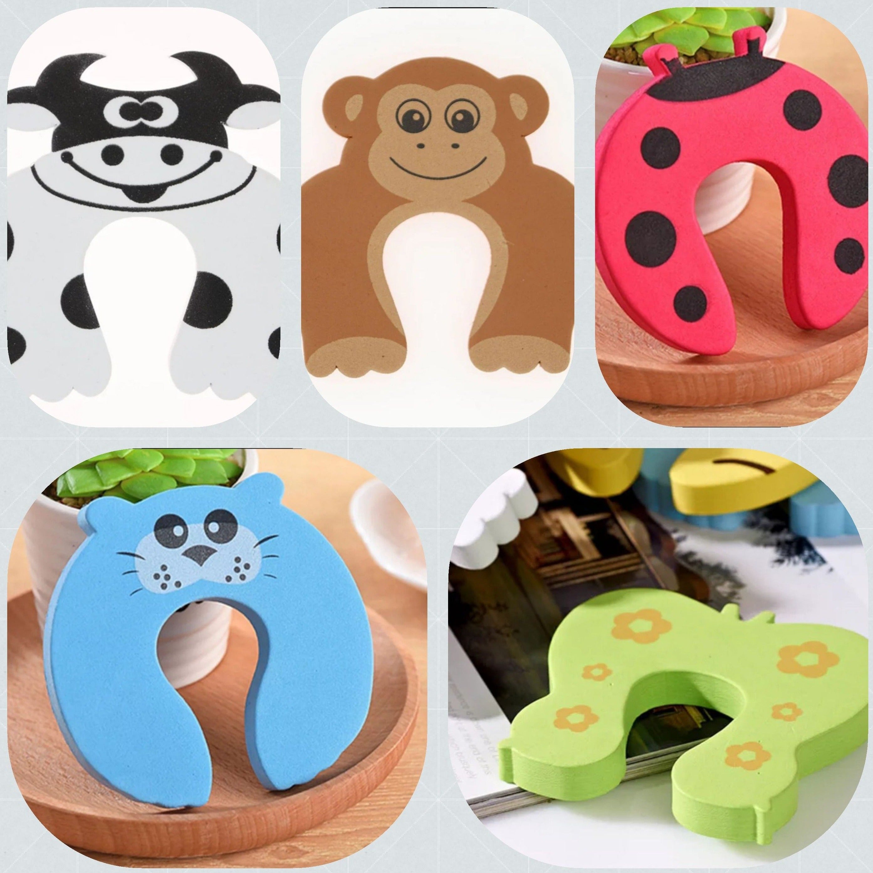 Toddler & Baby safety door stopper - 5 pack