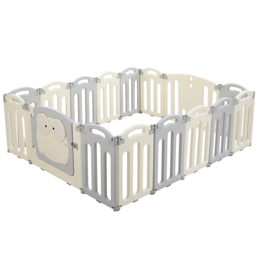 Keezi Baby Playpen 16 Panels Foldable Toddler Fence