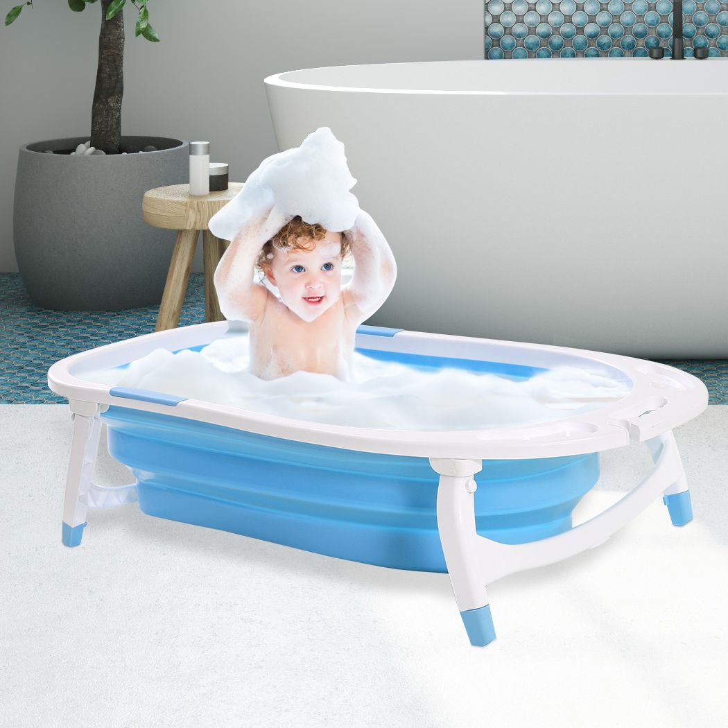 Baby Bath Tub Infant Toddlers Foldable Bathtub