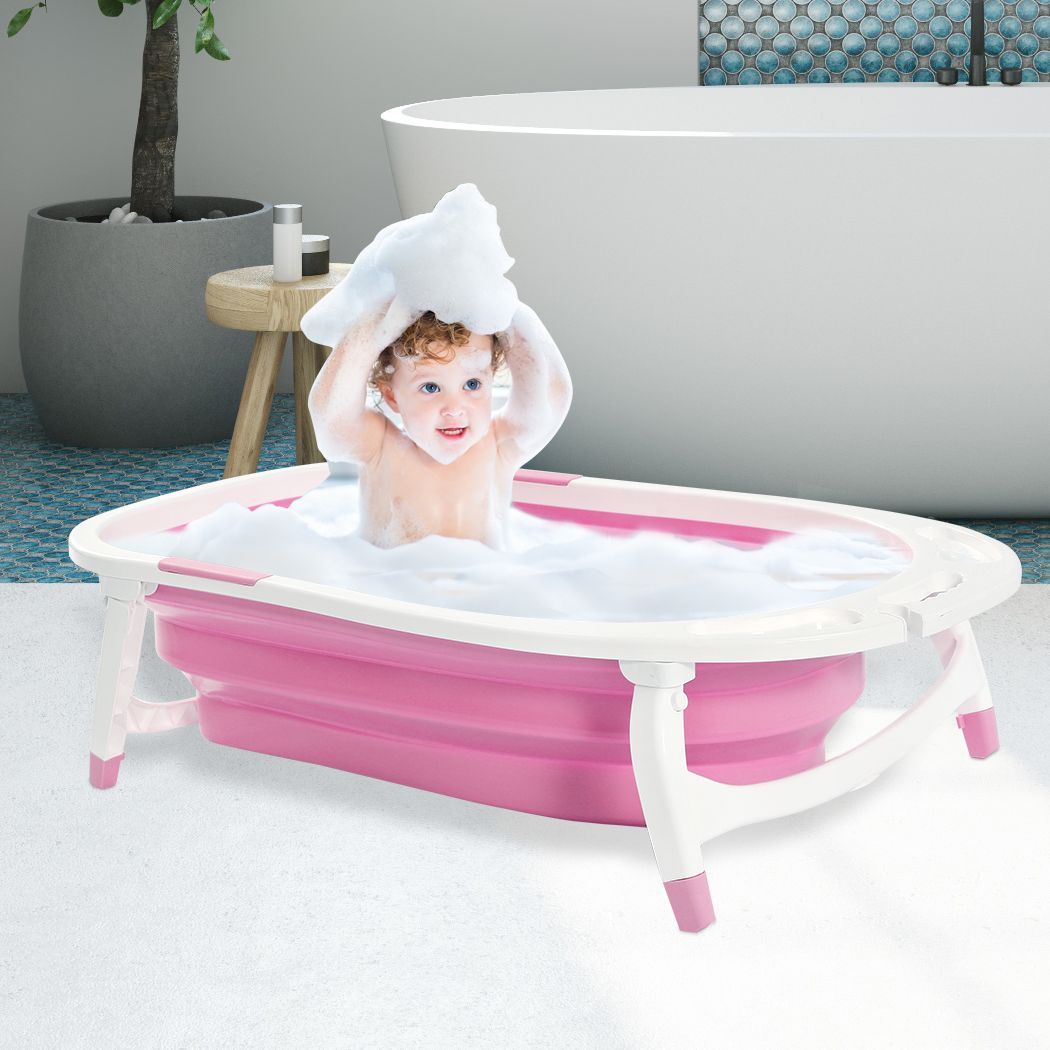 Baby Bath Tub Infant Toddlers Foldable Bathtub