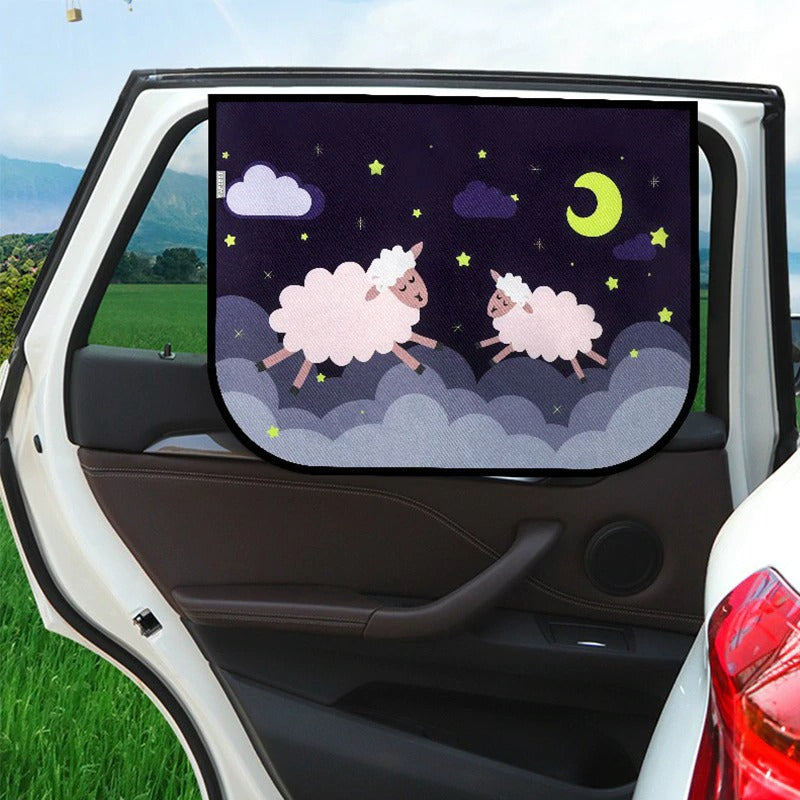 Cute Kids Sun shade car cover - easy magnetic stick on